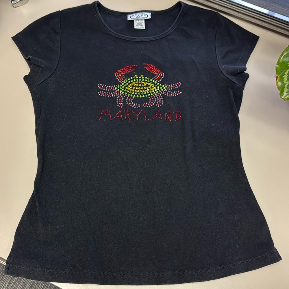 Sparkly Maryland Crab T Shirt XL